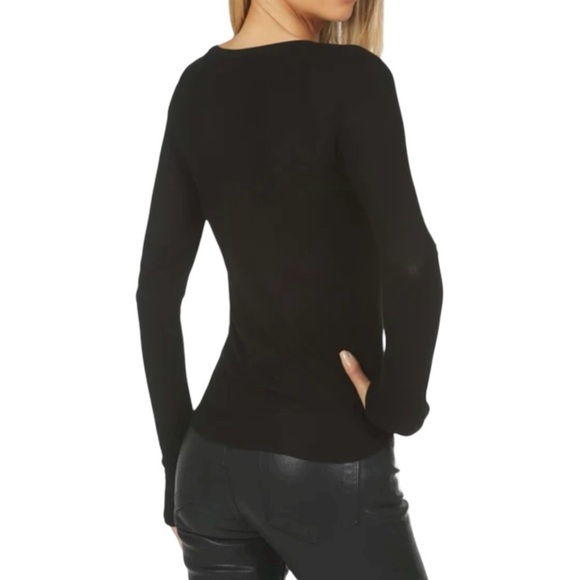 Michael Lauren Fitted V-Neck with Thumbholes in Style Warwick Black Size Small - Picture 2 of 9